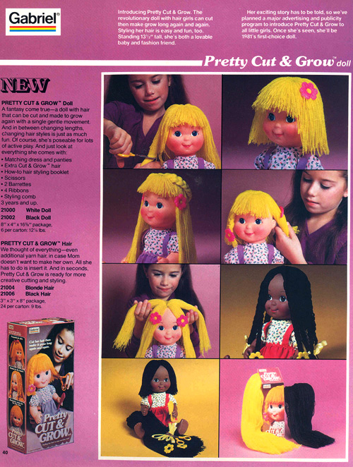 Pretty cut sale and grow doll